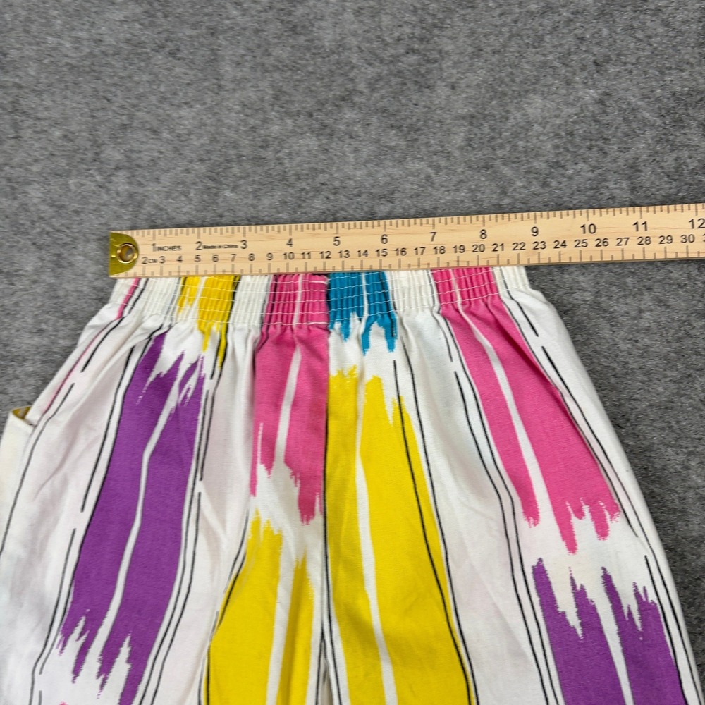 Vintage Abstract Print Pants Women Small Multicolor High Waisted Retro 80s 90s - Picture 12 of 16